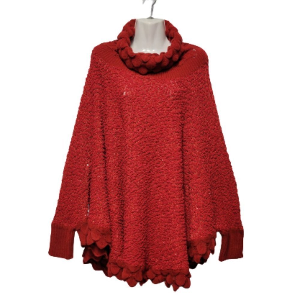 Sequin Red Womens Cape Poncho Christmas Party New Year Eve Party Red Sequin Tops